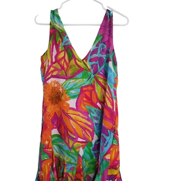COPY - LAUREN RALPH LAUREN WOMANS FLORAL SLEEVELESS TUNIC, SIZE 4 - Picture 4 of 5